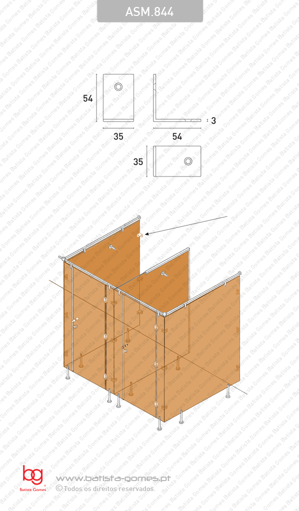 Suporte para painel - INOX 304